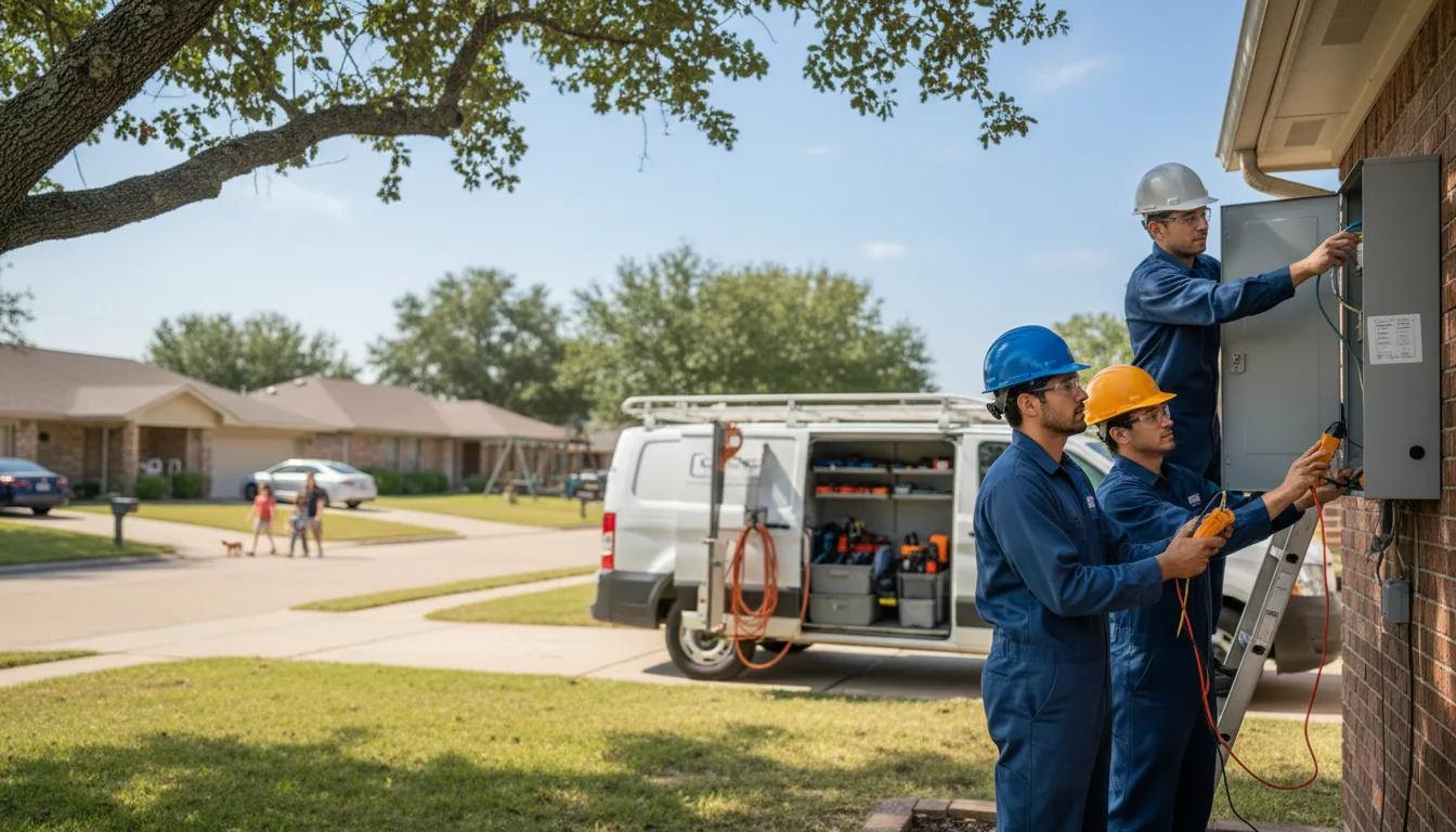 Certified electrician providing emergency electrical services in Hempstead, TX